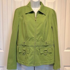 ‎Jones New York Green Zip Up Jacket Size M